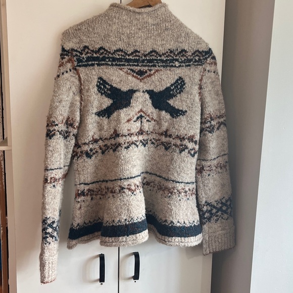 Anthropologie x Pilcro Long-Sleeve Mock-Neck Bird Sweater Size Small NWT - Picture 8 of 14